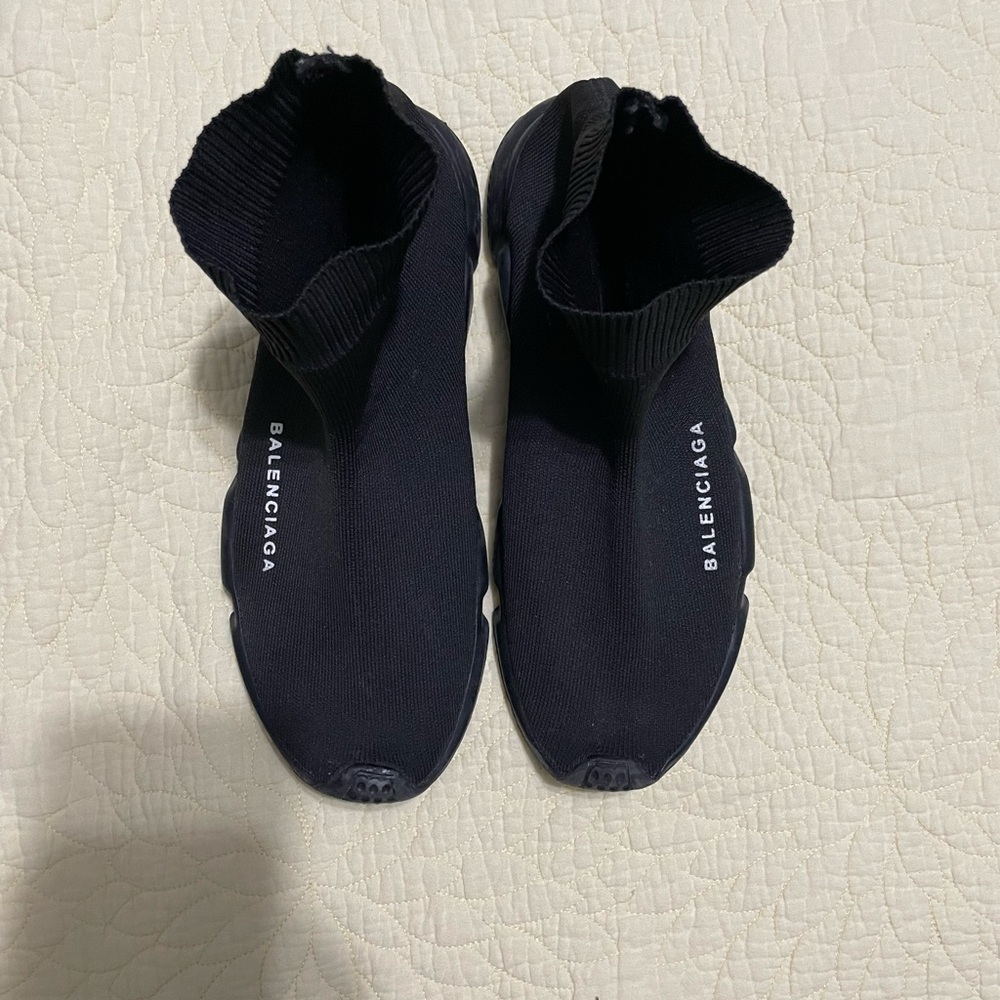 Balenciaga Speed Sneaker in black recycled knit